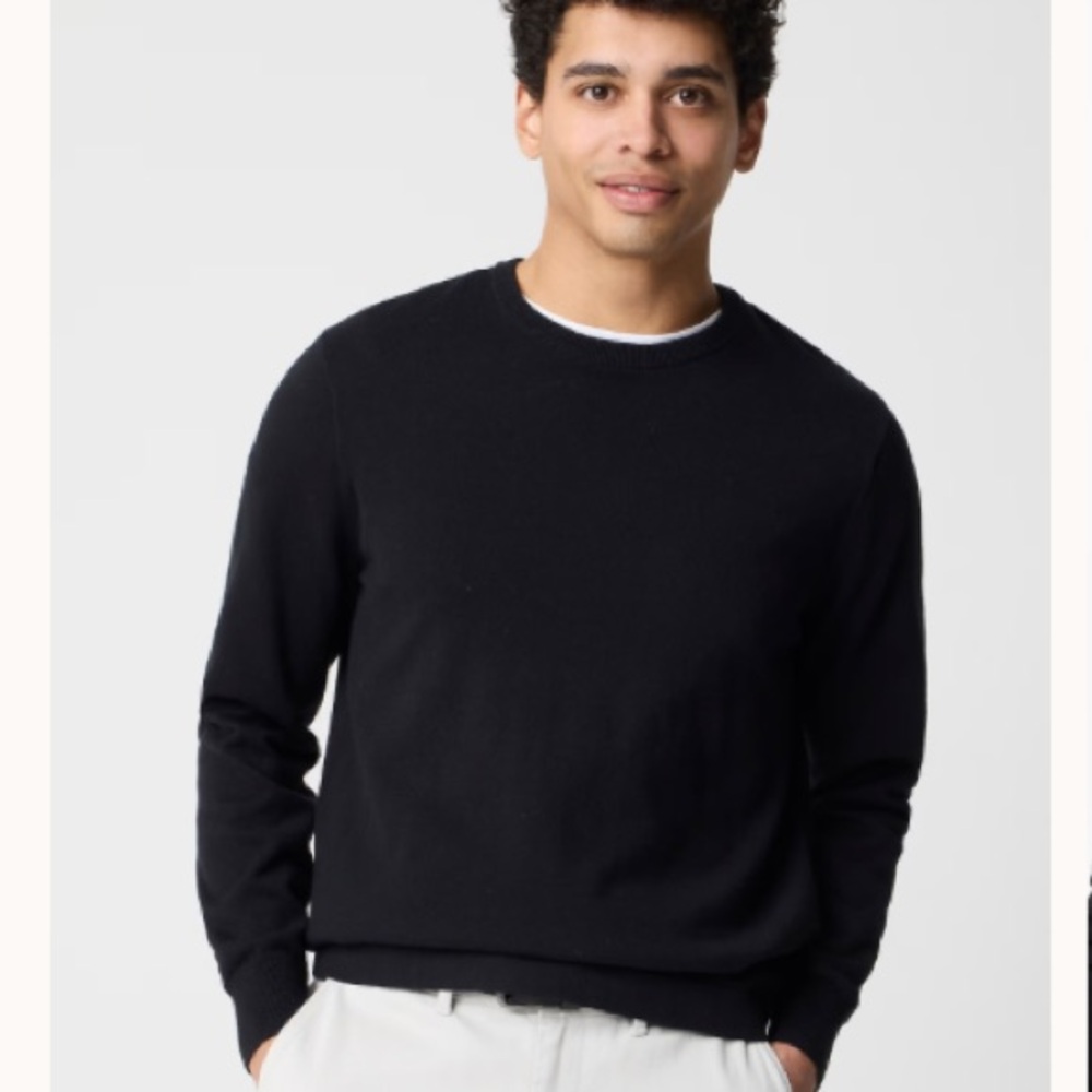 J. Crew factory Cotton crewneck sweater Black size XL